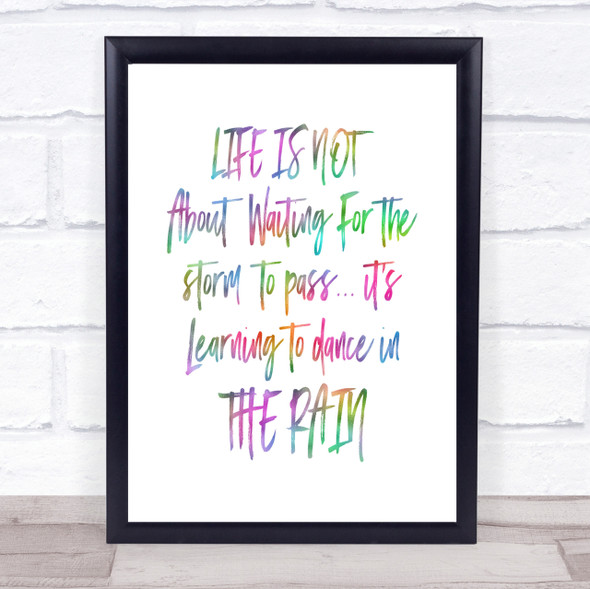 Storm To Pass Rainbow Quote Print