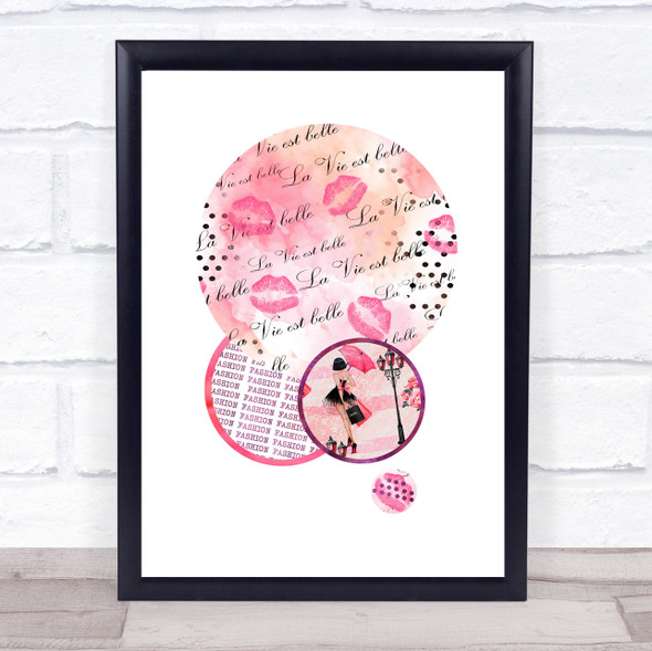 Montage Fashion Circles 2 Framed Wall Art Print