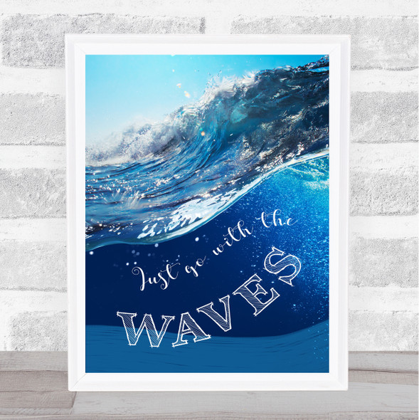 Waves And Sea Framed Wall Art Print