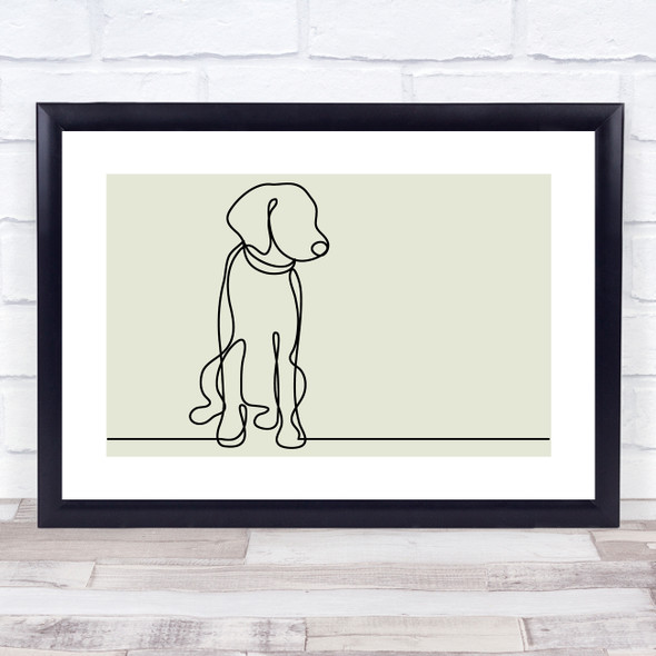 Block Colour Line Art Dog Decorative Wall Art Print