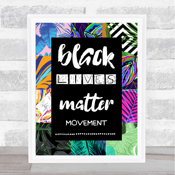 Black Lives Matter Leaves Wall Art Print