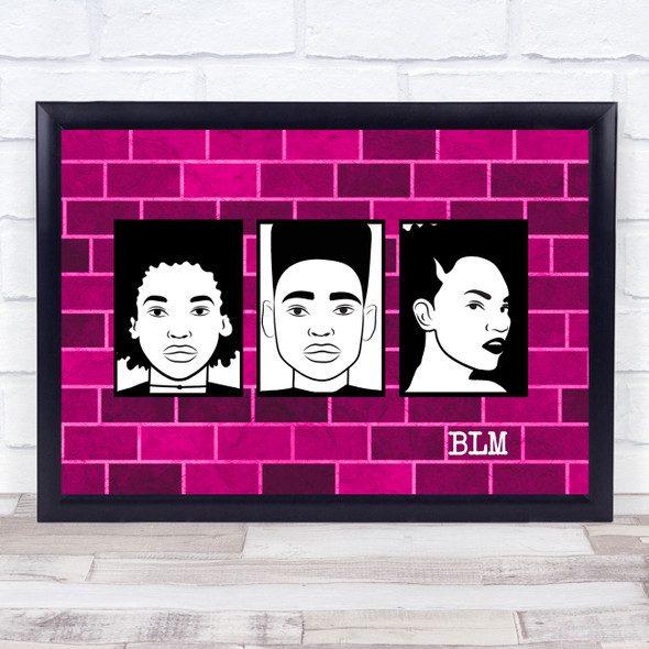 Black Lives Matter Wall Hot Pink Wall Art Print