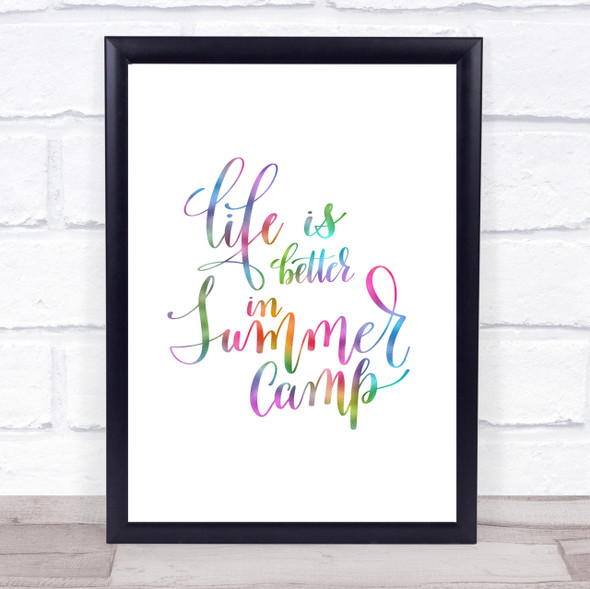 Summer Camp Rainbow Quote Print