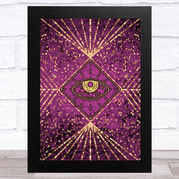 Gold & Purple All Seeing Eye Home Wall Art Print