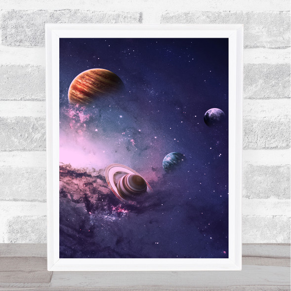 Celestial Collection Planets Space Design 1 Home Wall Art Print