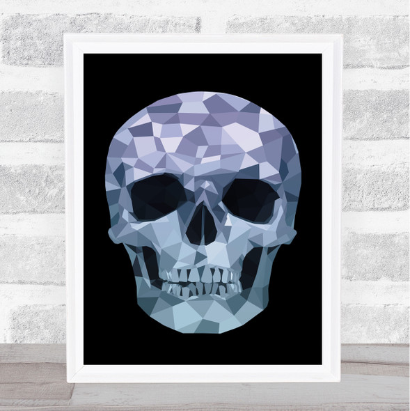 Polygon Skull Gothic Gothic Wall Art Print