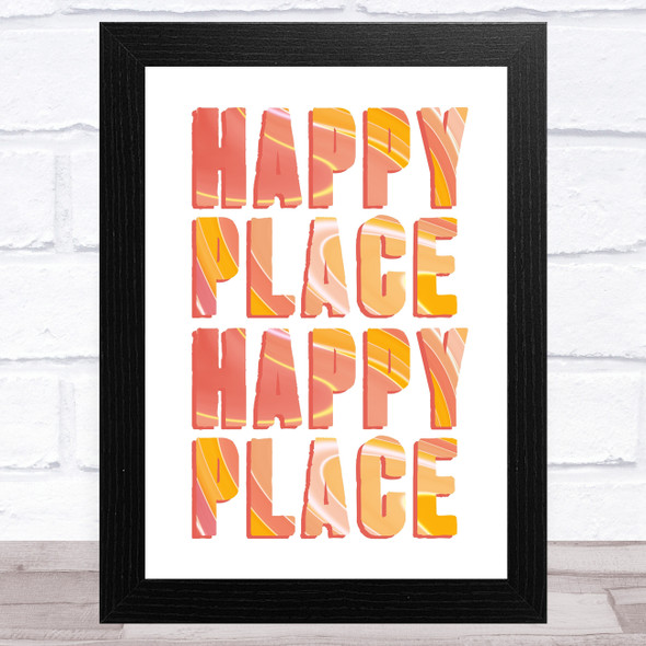 Happy Place Happy Place Statement Wall Art Print