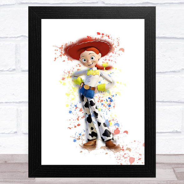 Jessie Toy Story Splatter Art Children's Kids Wall Art Print