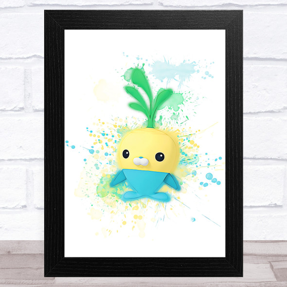 Octonauts Tunip The Vegimal Splatter Art Children's Kid's Wall Art Print