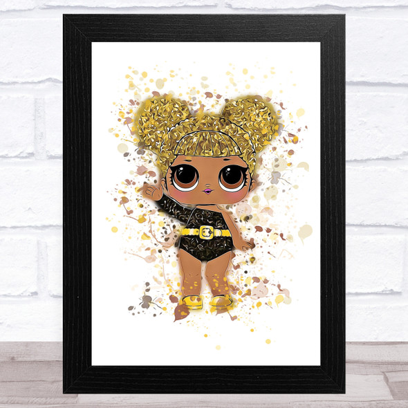 Queen Bee Surprise Lol Doll Splatter Art Children's Kid's Wall Art Print