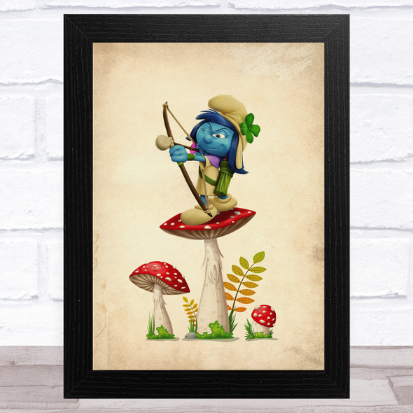 Vintage The Smurfs Smurf Storm Children's Kid's Wall Art Print