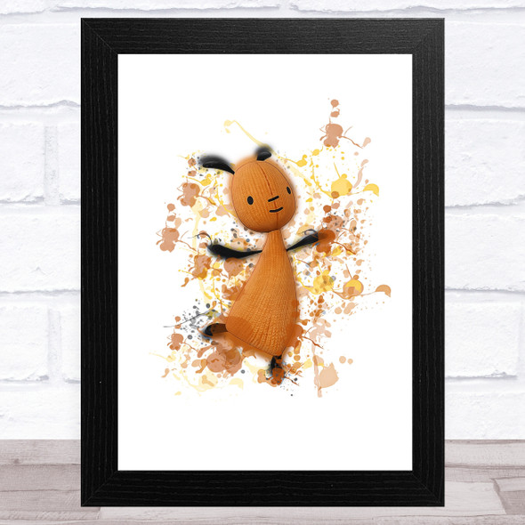 Bing Bunny Flop Splatter Art Children's Kid's Wall Art Print