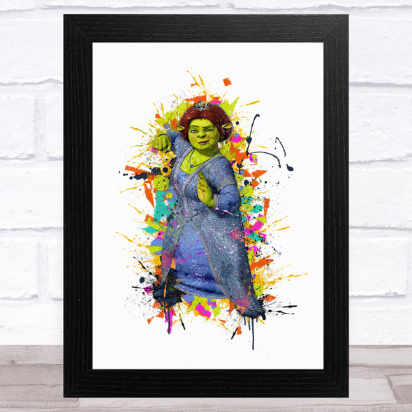 Princess Fiona Shrek Splat Children's Kid's Wall Art Print