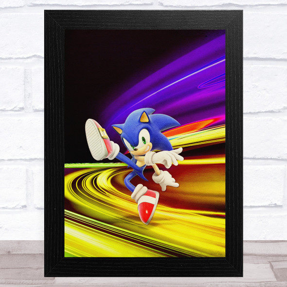 Sonic The Hedgehog Lights Children's Kid's Wall Art Print