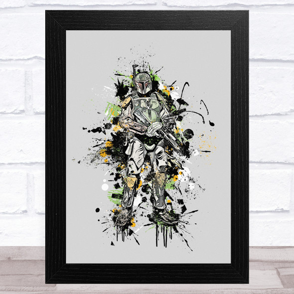 Boba Fett Watercolour Children's Kid's Wall Art Print