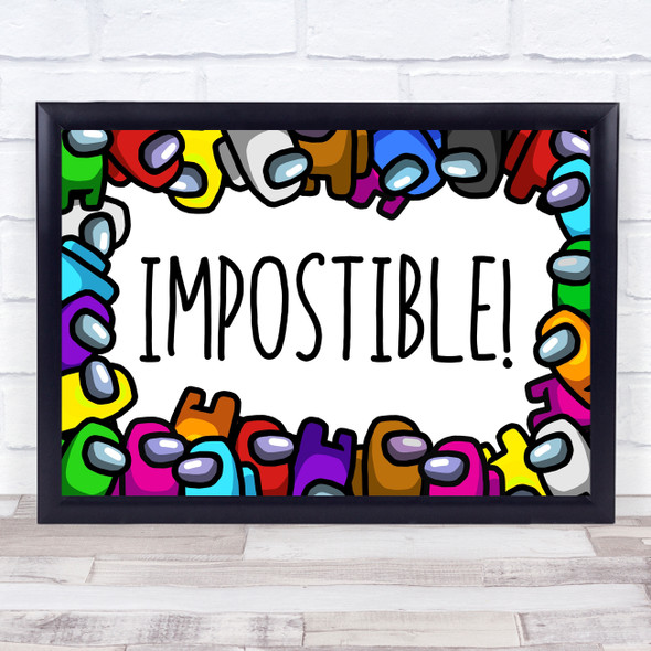 Impostible Among Us Children's Kid's Wall Art Print