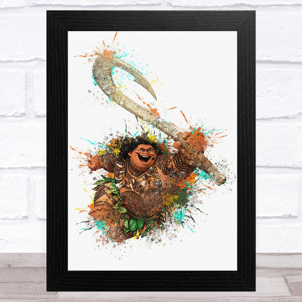 Maui Moana Splatter Children's Kid's Wall Art Print