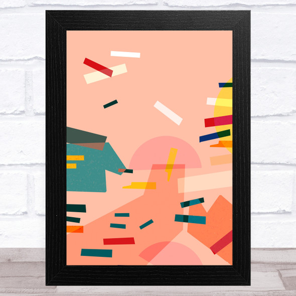 Bright Shatter Abstract Style 7 Wall Art Print