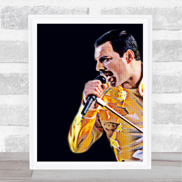 Freddie Mercury Black Pop Art Celeb Wall Art Print
