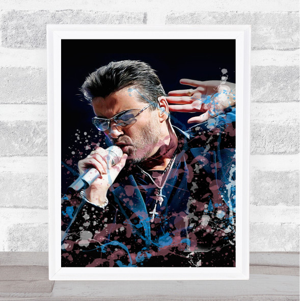 George Michael Splatter Art Celeb Wall Art Print