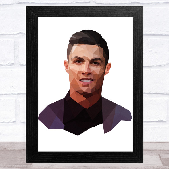 Christiano Ronaldo Polygon Celeb Wall Art Print