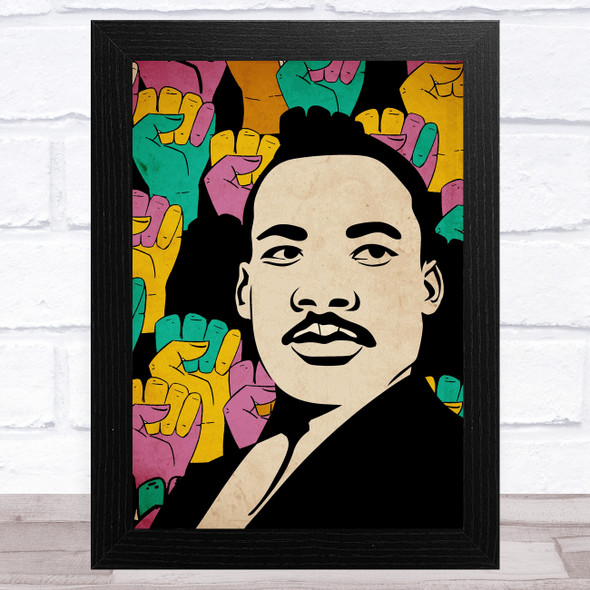 Martin Luther King Vintage Celeb Wall Art Print