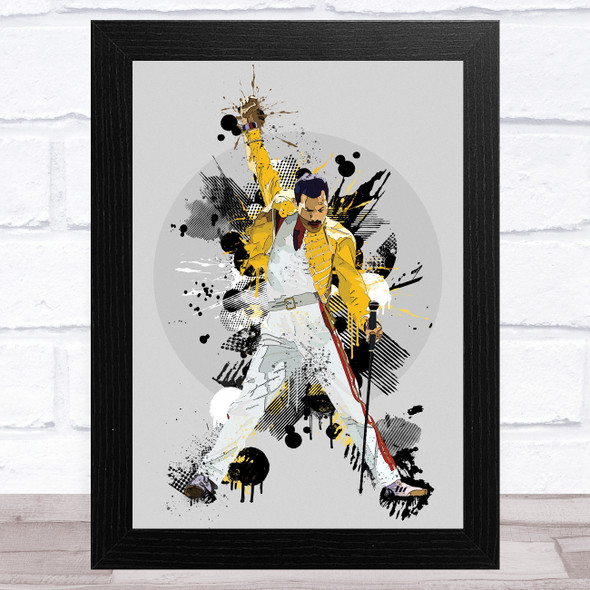 Freddie Mercury Grey Celeb Wall Art Print