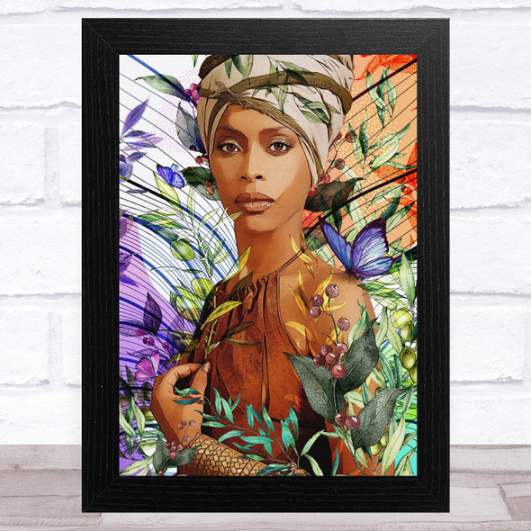 Erykah Badu Iconic Celeb Wall Art Print