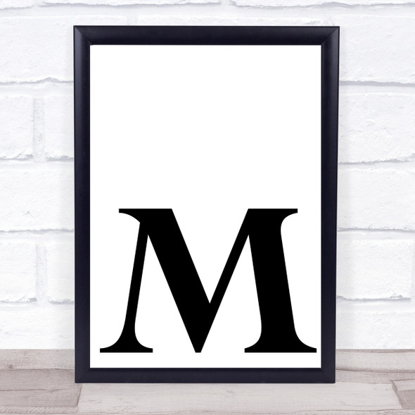 Initial Letter M Quote Wall Art Print