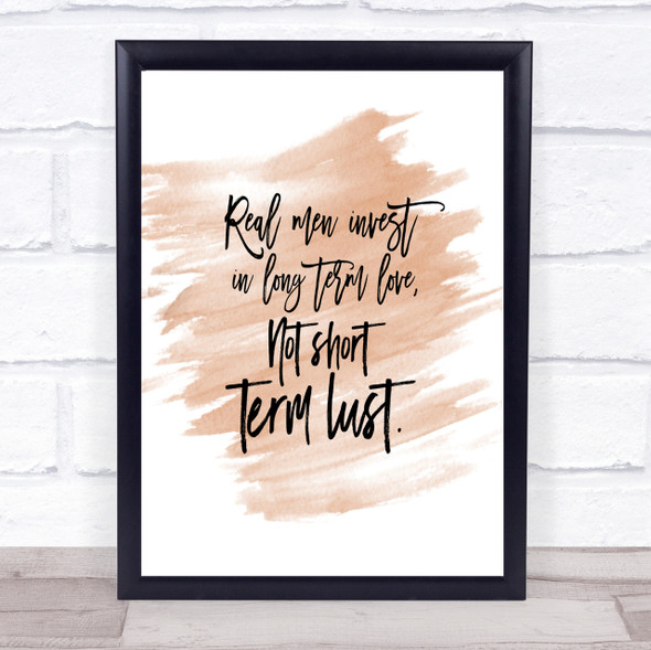 Short Term Lust Quote Print Watercolour Wall Art