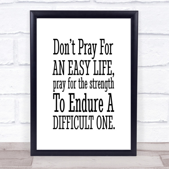 Don't Pray Quote Print Poster Typography Word Art Picture