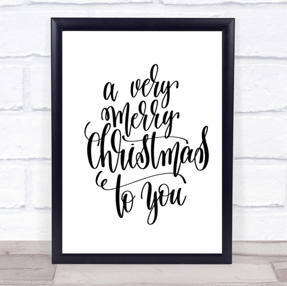 Christmas Ha Very Merry Quote Print Poster Typography Word Art Picture