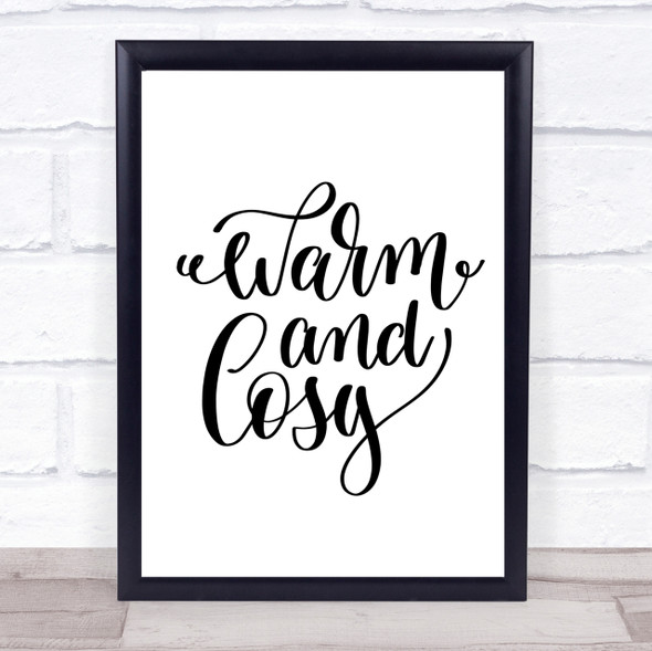 Christmas Warm And Cosy Quote Print Poster Typography Word Art Picture