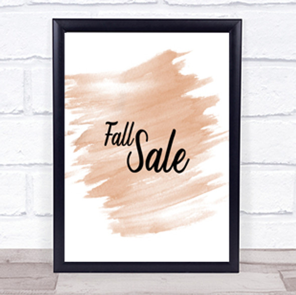 Fall Sale Quote Print Watercolour Wall Art