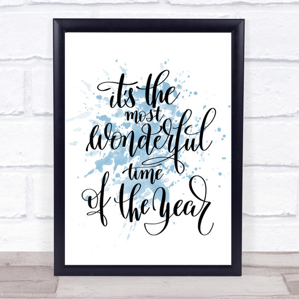 Its The Most Wonderful Time Of Year Quote Print Word Art Picture