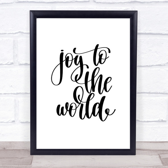 Joy To The World Quote Print Poster Typography Word Art Picture