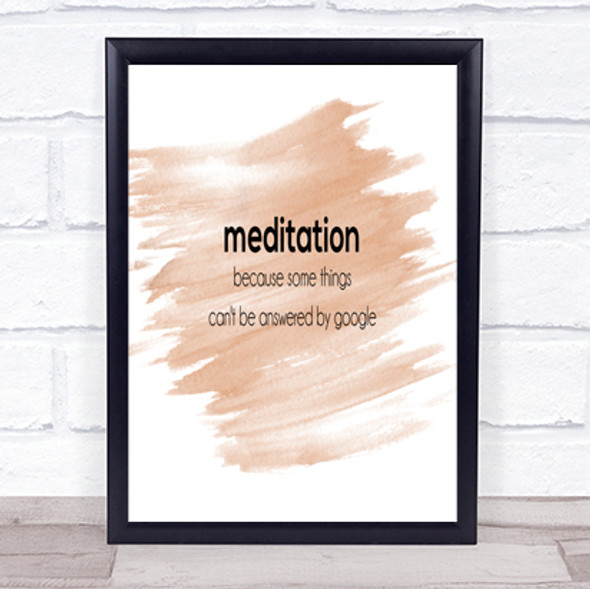 Meditation Quote Print Watercolour Wall Art