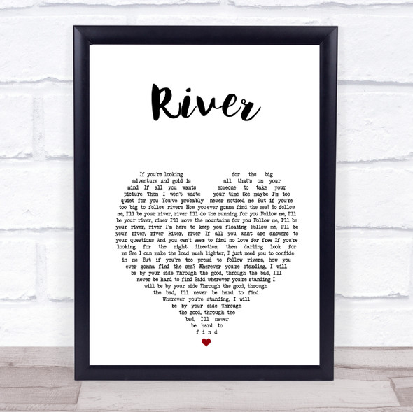 Emeli Sand?® River White Heart Song Lyric Wall Art Print