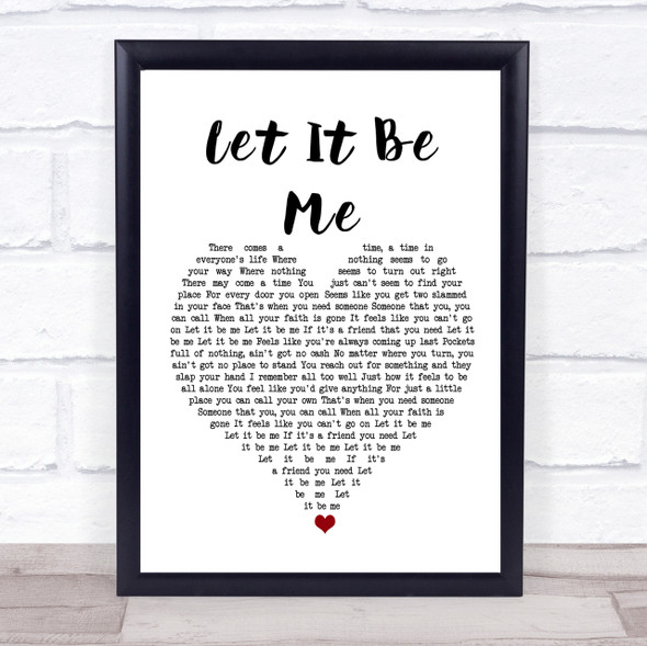 Ray LaMontagne Let It Be Me Heart Song Lyric Quote Print