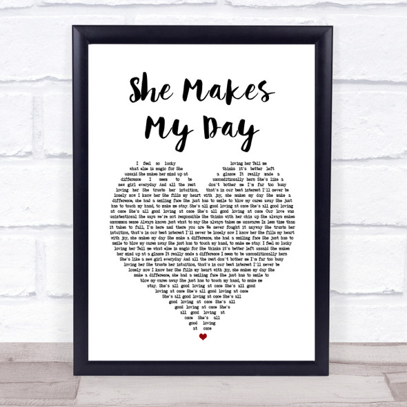 Robert Palmer She Makes My Day Heart Song Lyric Quote Print