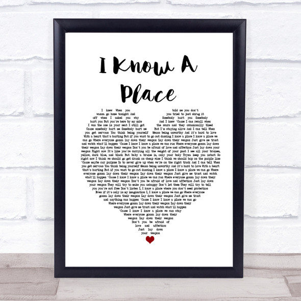 MUNA I Know A Place Heart Song Lyric Quote Print