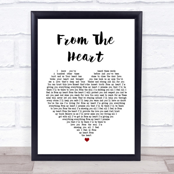 Another Level From The Heart White Heart Song Lyric Quote Print