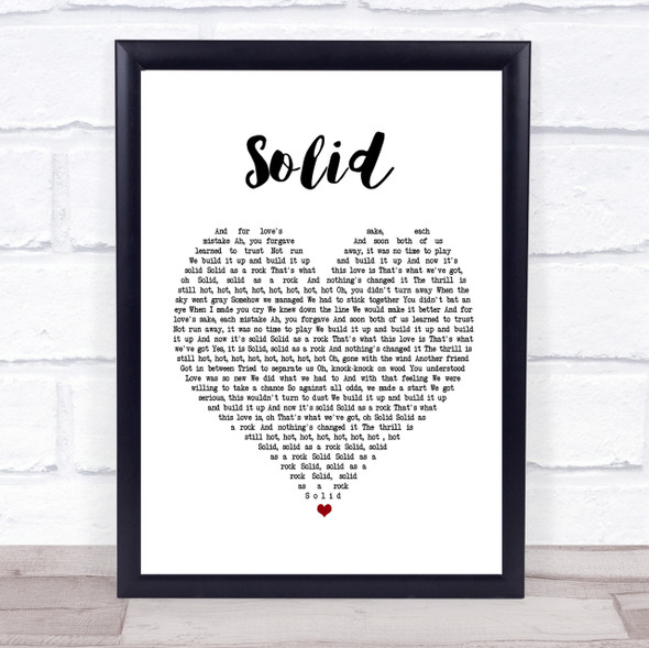 Ashford & Simpson Solid Heart Song Lyric Quote Print
