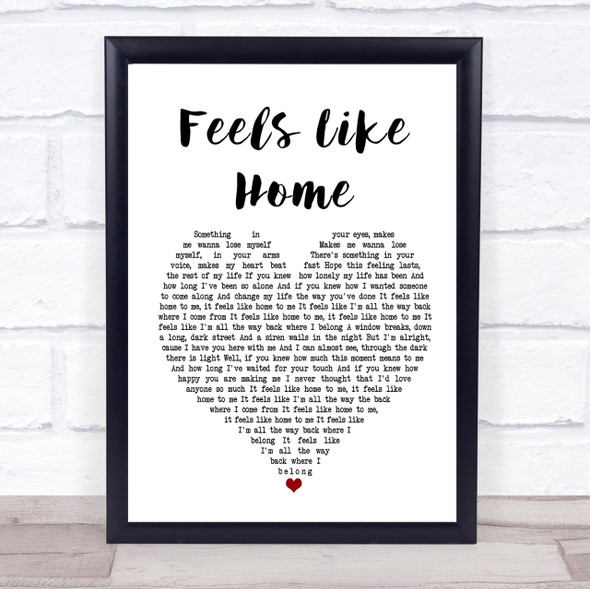 Edwina Hayes Feels Like Home Heart Song Lyric Quote Print