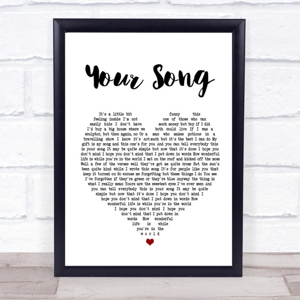 The Streets Your Song Heart Song Lyric Quote Print