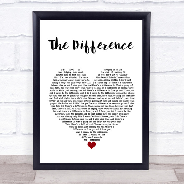 Tyler Rich The Difference Heart Song Lyric Quote Print