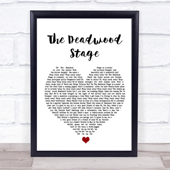 Doris Day The Deadwood Stage White Heart Song Lyric Print