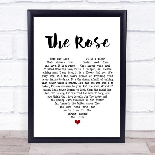 Michael Ball The Rose White Heart Song Lyric Print