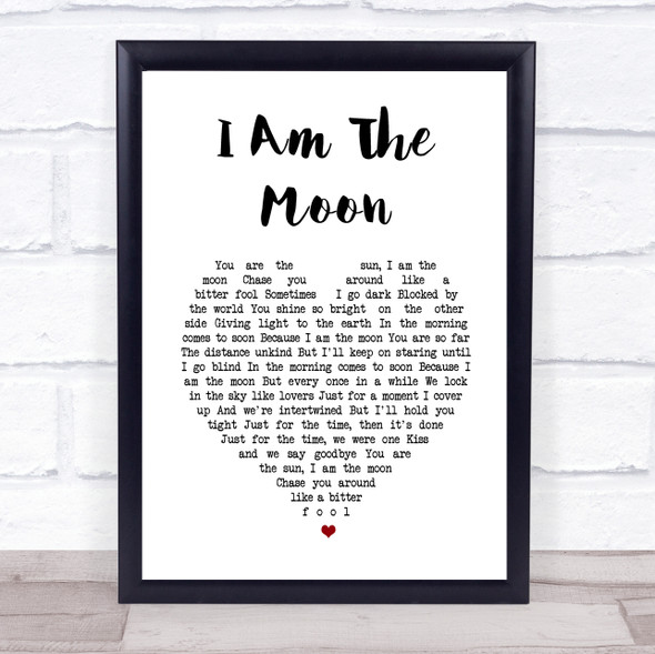 The White Buffalo I Am The Moon White Heart Song Lyric Print