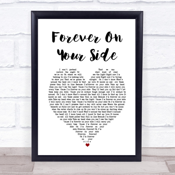 NEEDTOBREATHE Forever On Your Side White Heart Song Lyric Print
